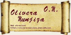 Olivera Munjiza vizit kartica